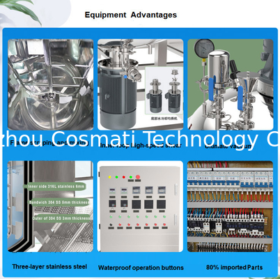 Electric Liquid Homogenizing Mixer Industrial Mixer Shampoo Detergent Liquid Soap Gel Making Machine