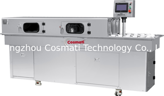 Semi automatic cosmetic bottle air cleaning machine