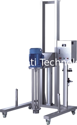 High Efficiency Movable Pneumatic Lifting Homogenizer Mixer Viscosity Liquids/Solid Powders Cream Mixing Dispersion Mach